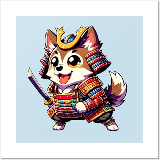 Samurai dog Posters and Art